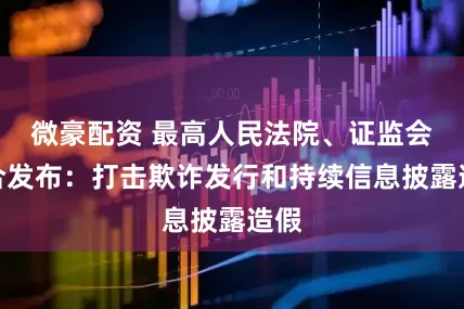微豪配资 最高人民法院、证监会联合发布：打击欺诈发行和持续信息披露造假